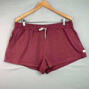 Vuori Ponto Performance Shorts Women's XLarge Red Heather Athletic Lounge